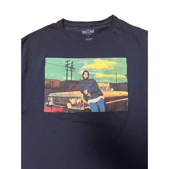 Boyz N The Hood T Shirt  Sz L Poster 90s Retro Ice Cube Unisex Heavy Cotton Tee - Picture 6 of 9
